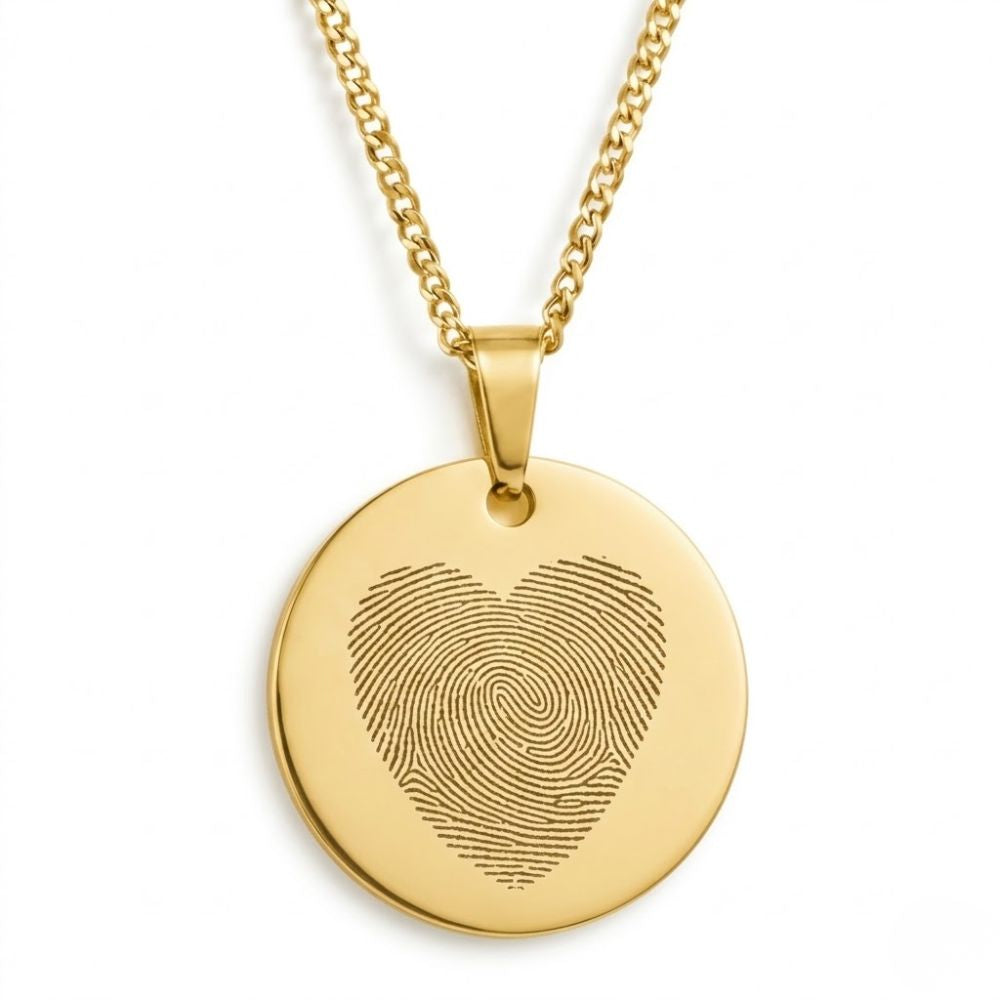 Vingerafdruk Ketting – Muntvorm