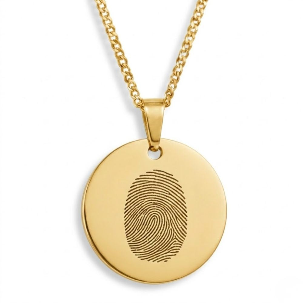 Vingerafdruk Ketting – Muntvorm