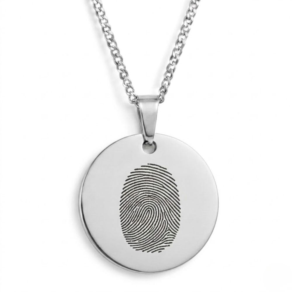 Vingerafdruk Ketting – Muntvorm
