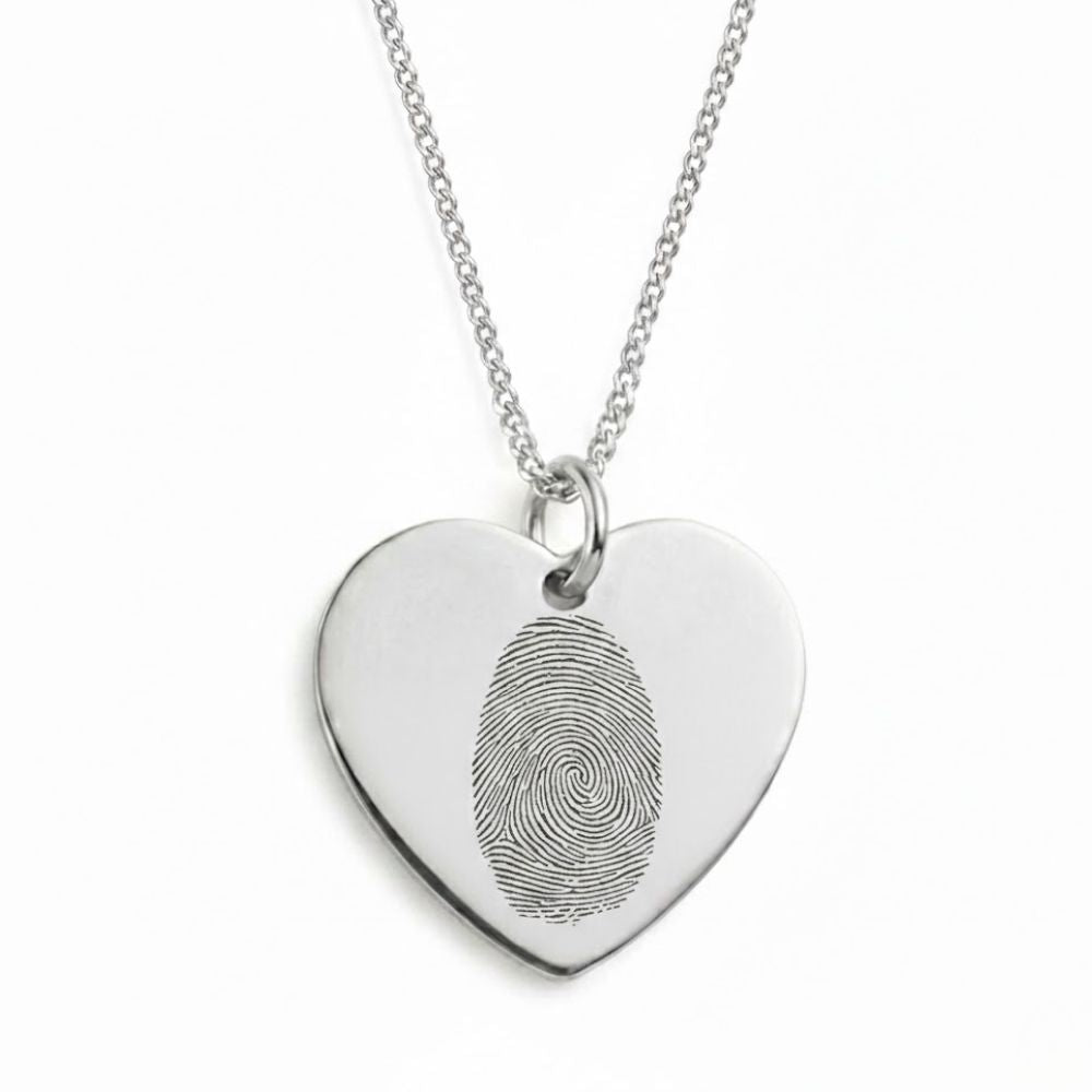 Vingerafdruk Ketting – Hartvorm