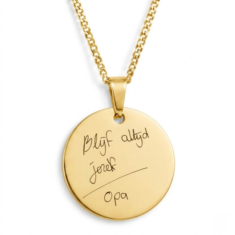 Handgeschreven Ketting – Muntvorm