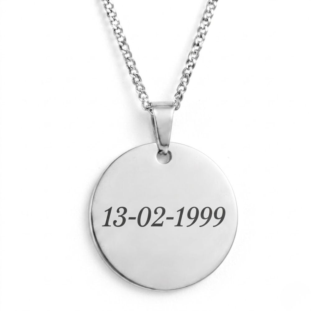 Gepersonaliseerde Tekstketting – Muntvorm
