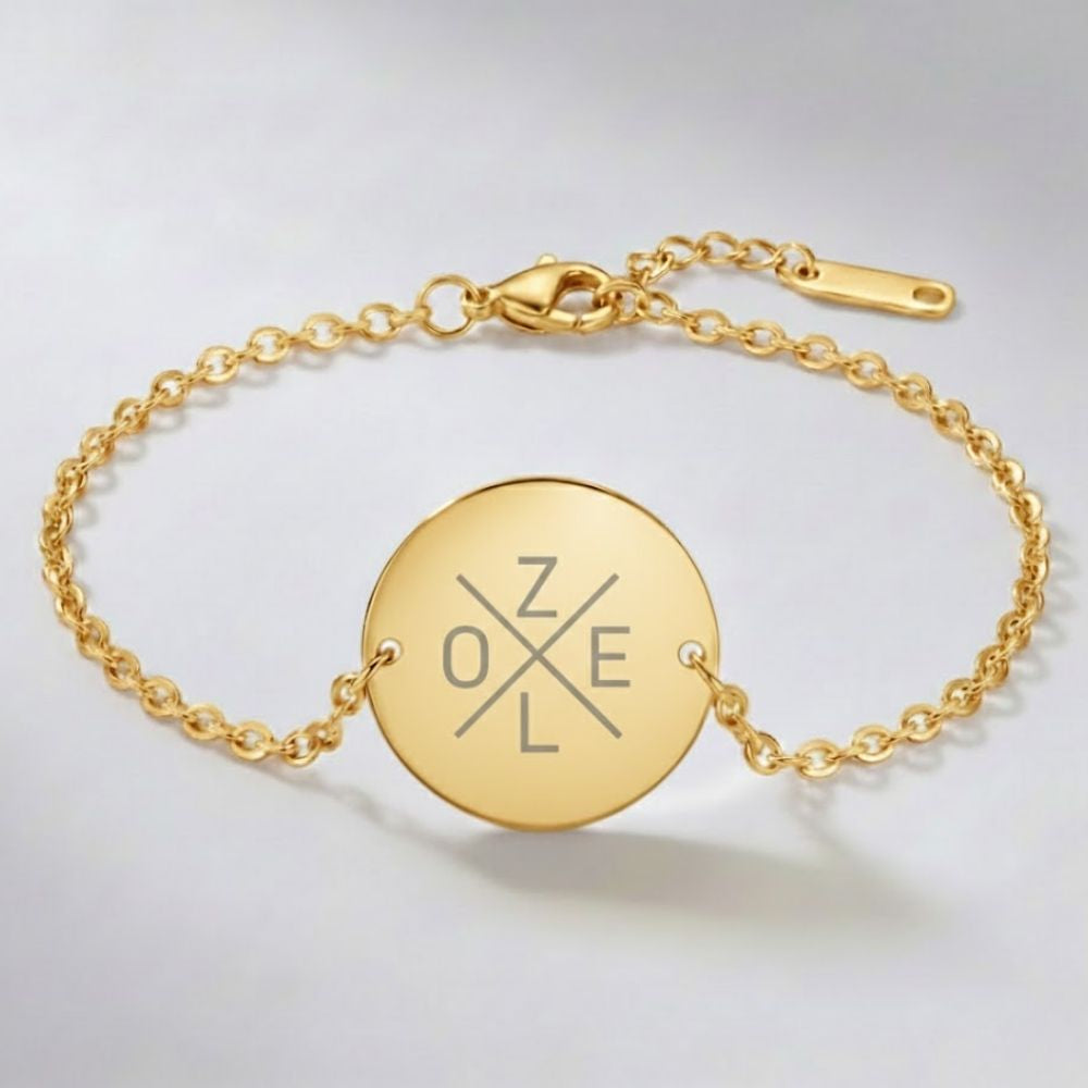 Gepersonaliseerde Tekstarmband – Munt