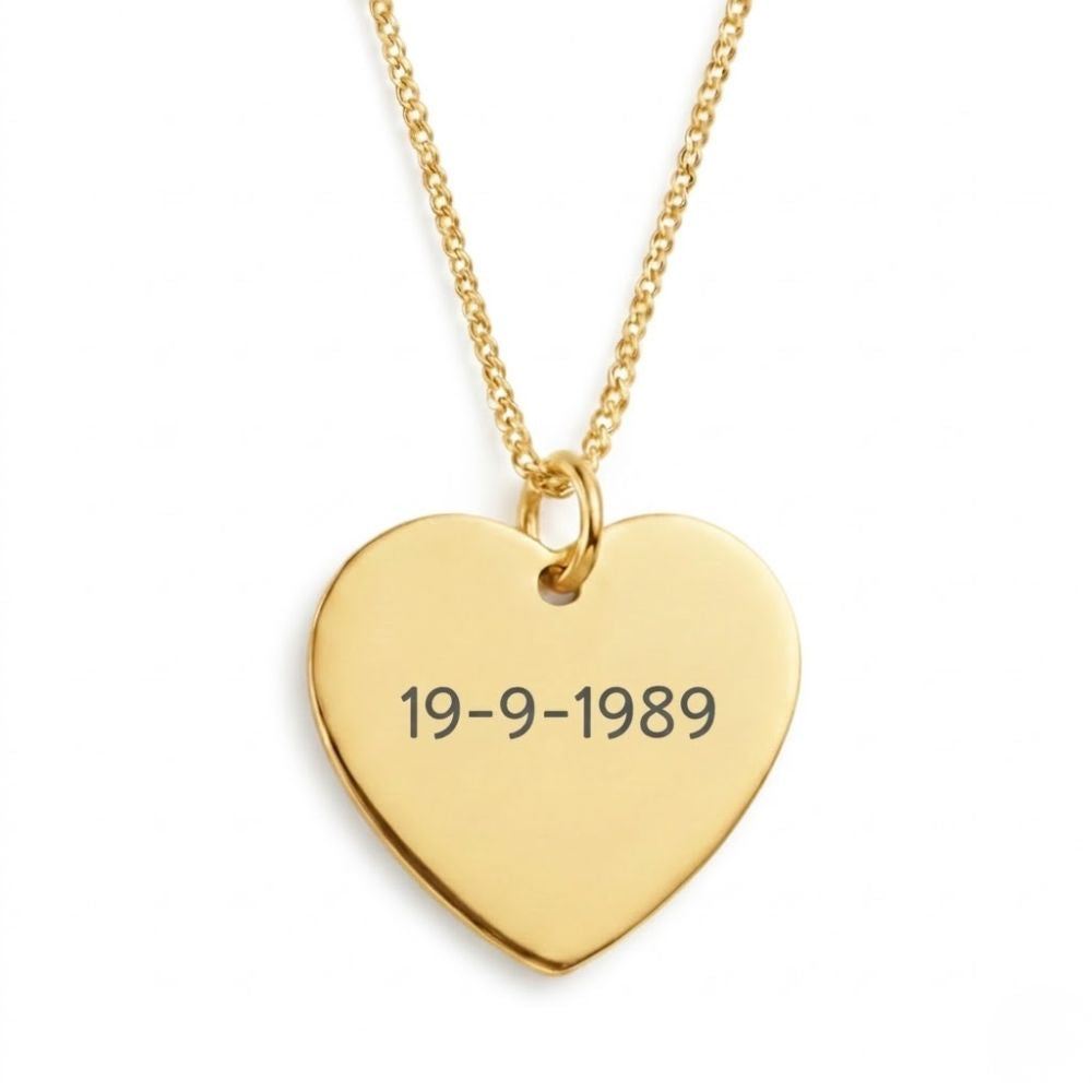 Gepersonaliseerde Tekstketting – Hartvorm