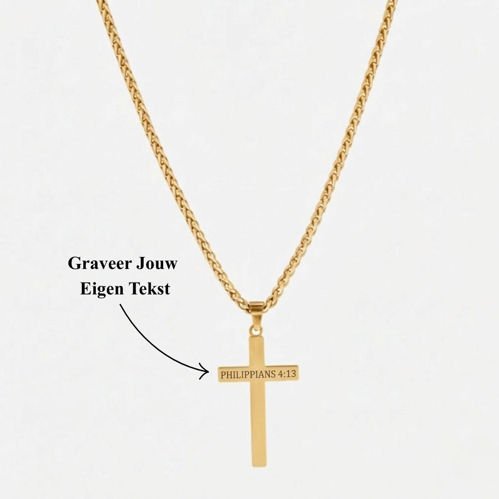 Gepersonaliseerde Kruisketting met Gravure