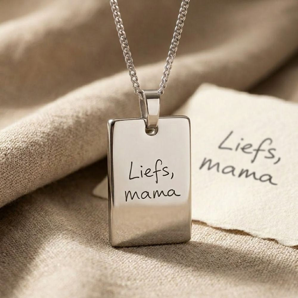 Handgeschreven Ketting – Vierkante Vorm