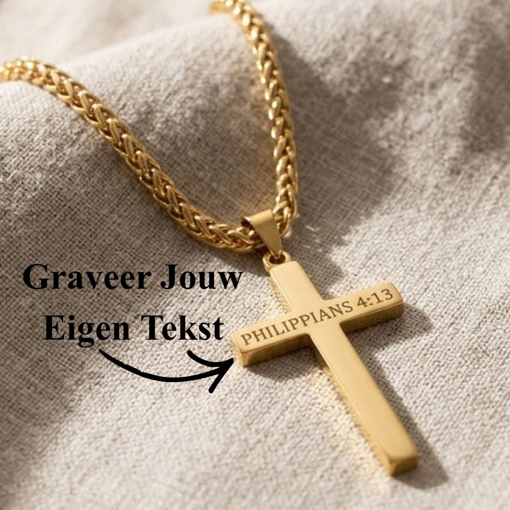 Gepersonaliseerde Kruisketting met Gravure