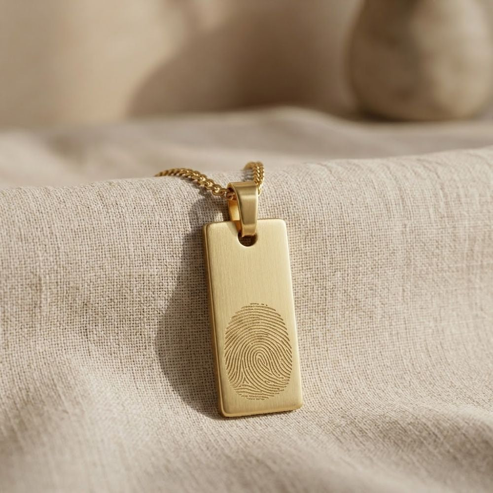 Vingerafdruk Ketting – Staafvorm