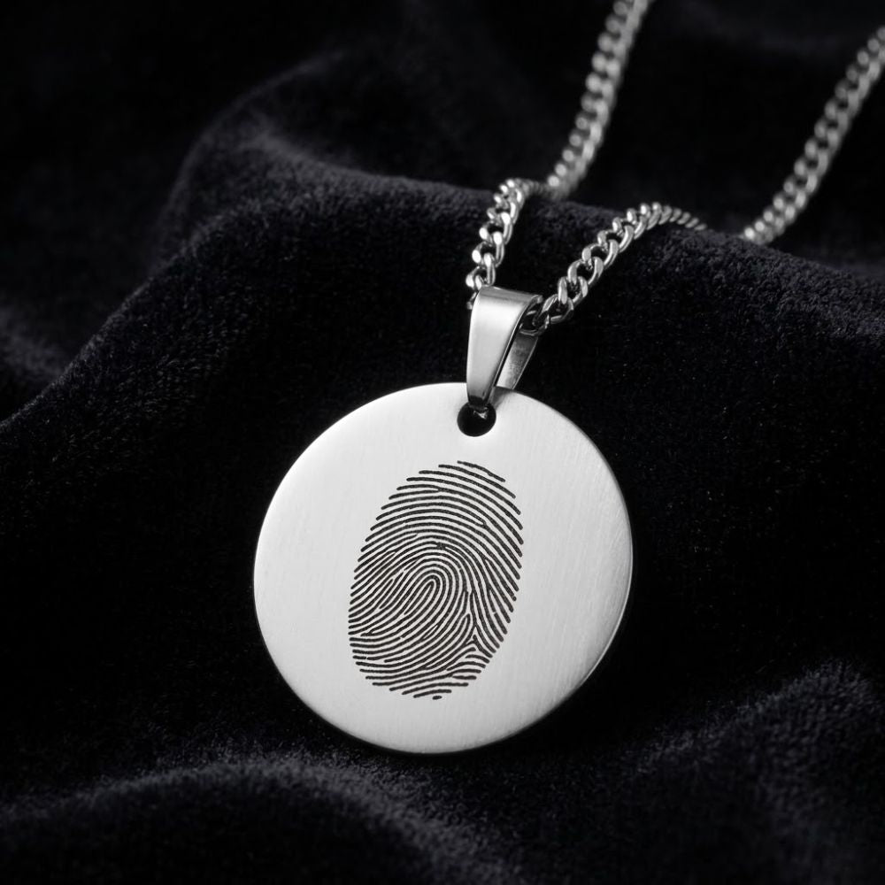 Vingerafdruk Ketting – Muntvorm