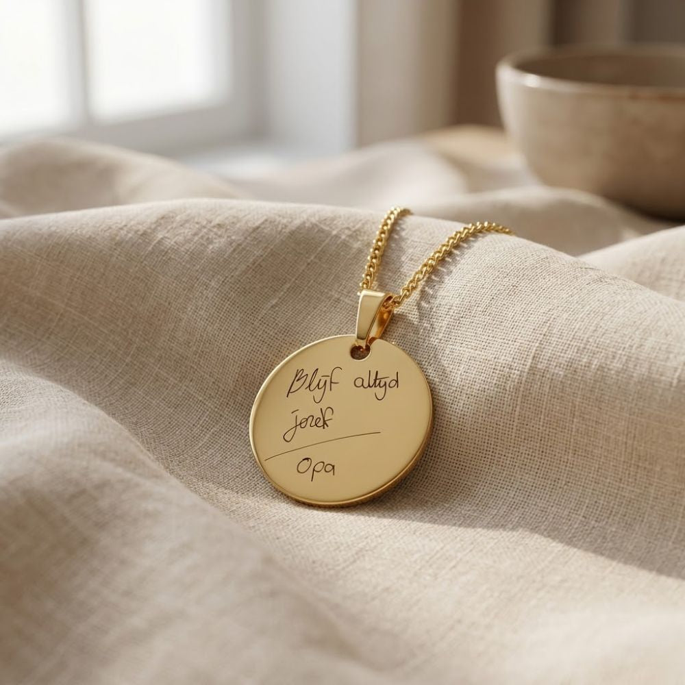 Handgeschreven Ketting – Muntvorm