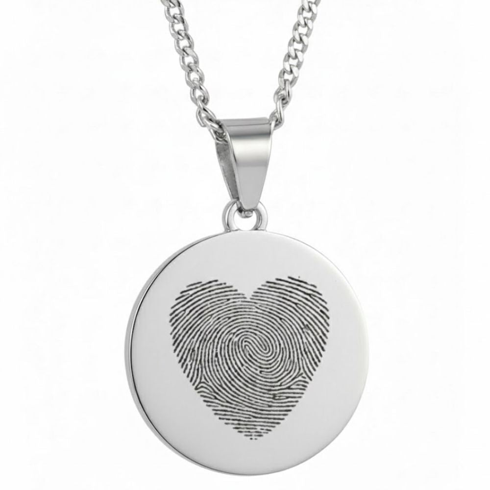 Vingerafdruk Ketting – Muntvorm