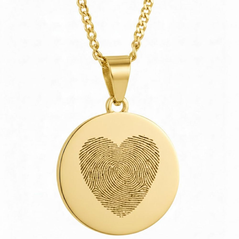 Vingerafdruk Ketting – Muntvorm