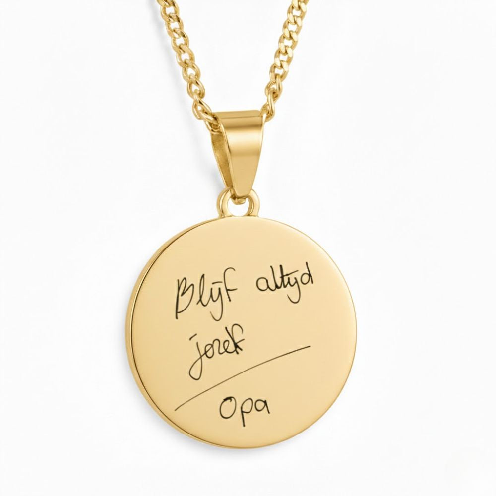 Handgeschreven Ketting – Muntvorm