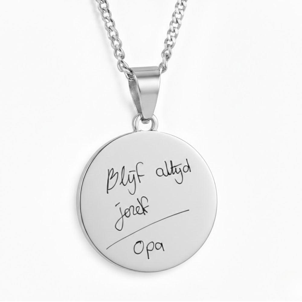 Handgeschreven Ketting – Muntvorm