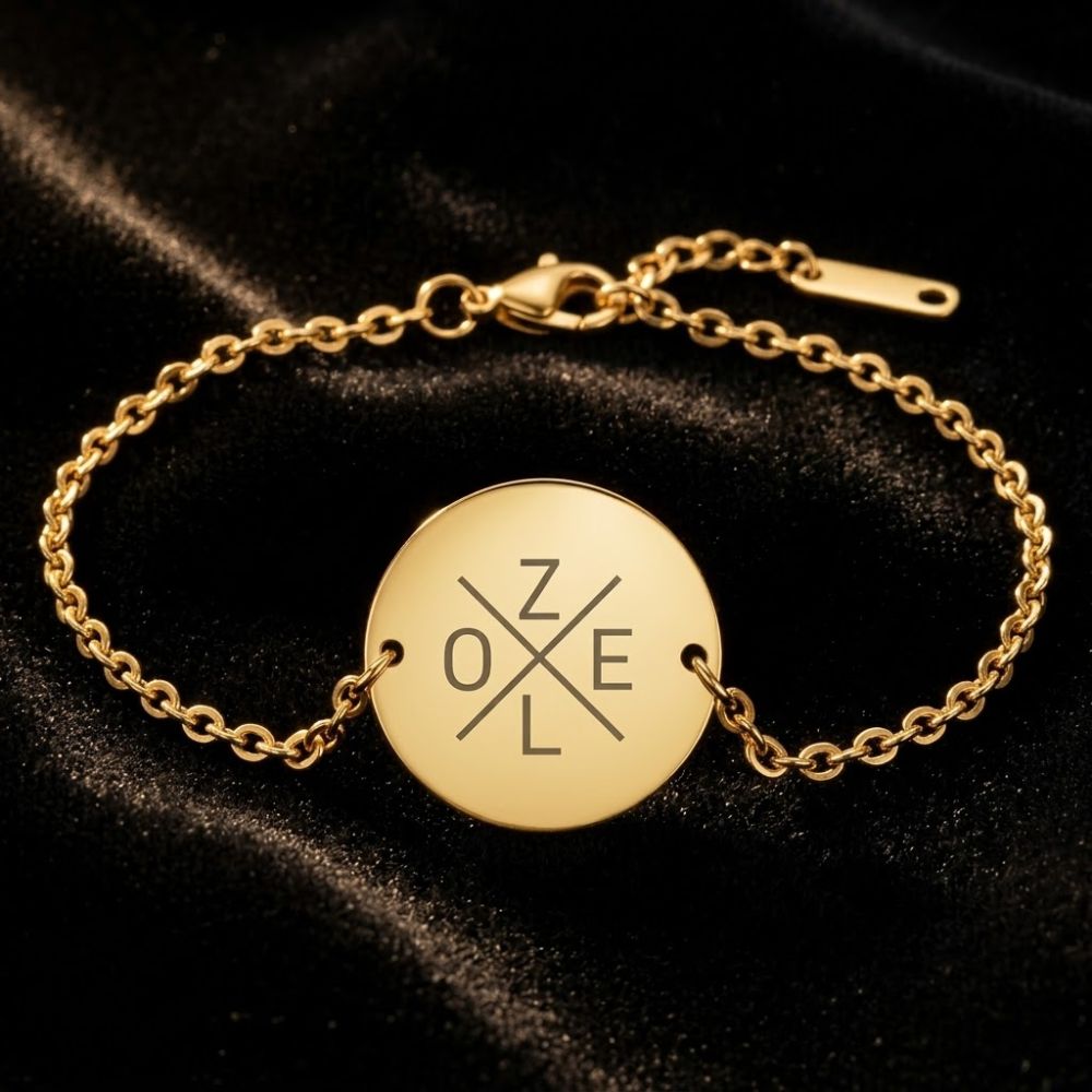 Gepersonaliseerde Tekstarmband – Munt