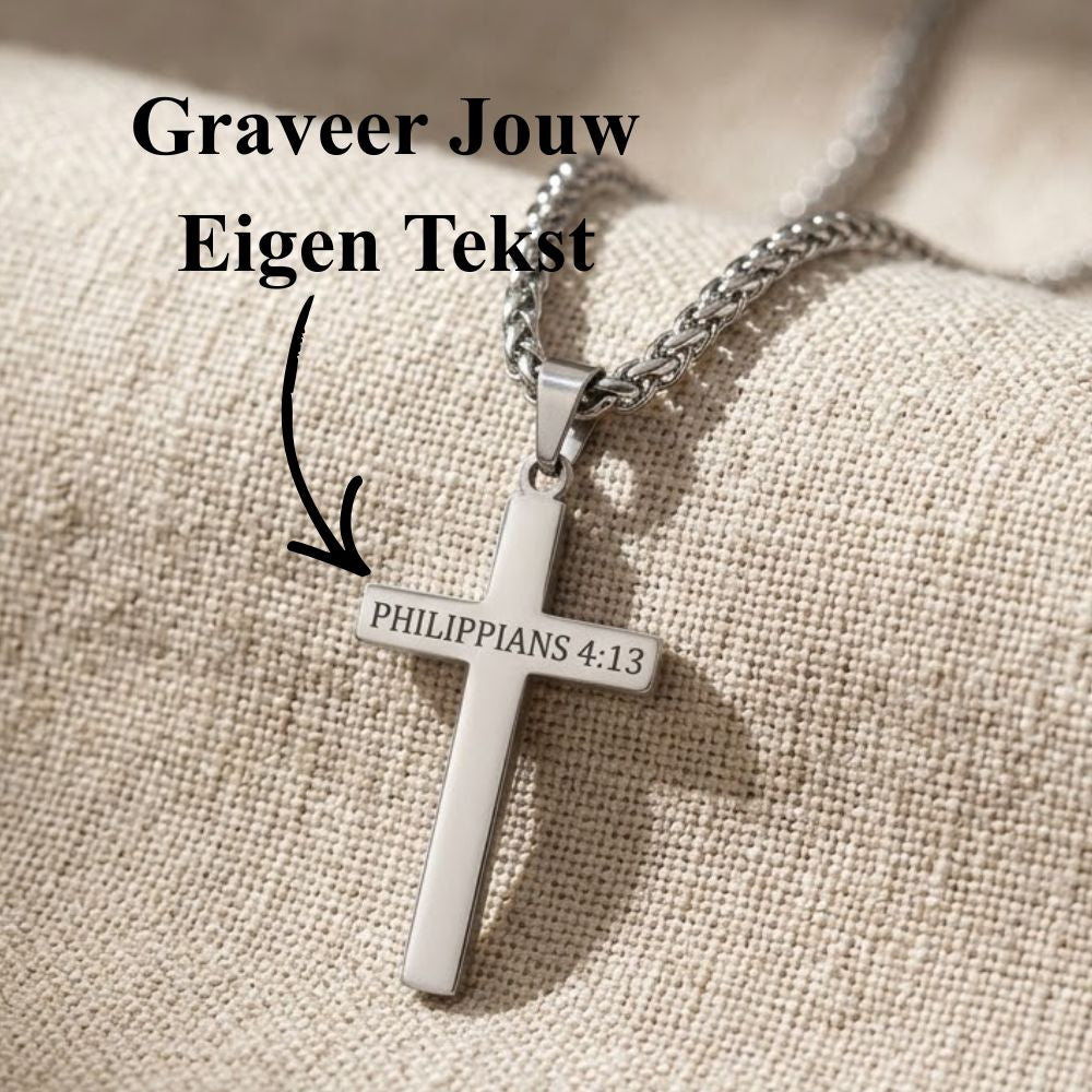 Gepersonaliseerde Kruisketting met Gravure