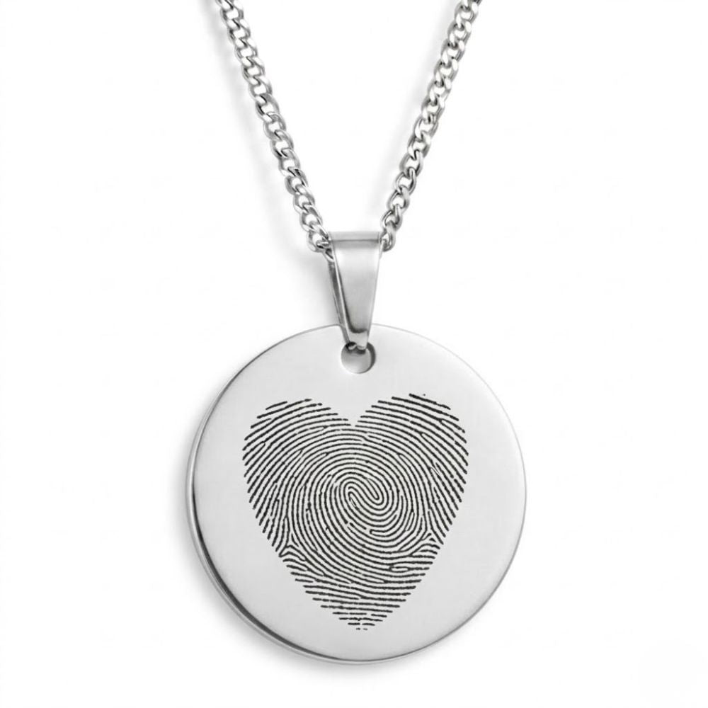 Vingerafdruk Ketting – Muntvorm