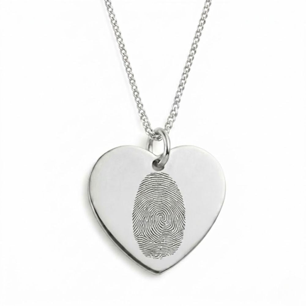 Vingerafdruk Ketting – Hartvorm