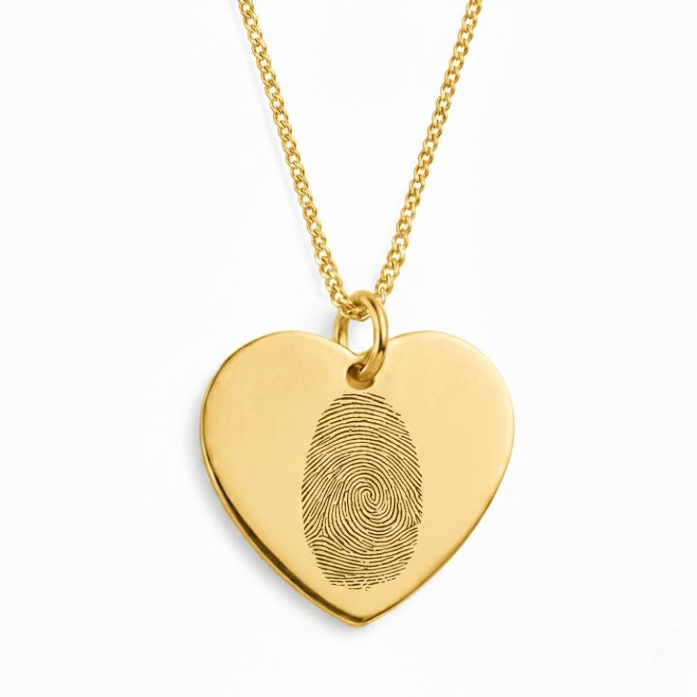 Vingerafdruk Ketting – Hartvorm