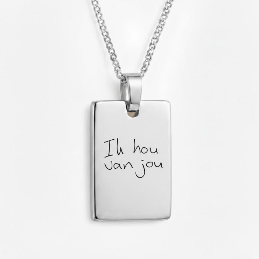 Handgeschreven Ketting – Vierkante Vorm