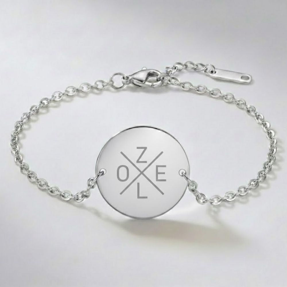 Gepersonaliseerde Tekstarmband – Munt