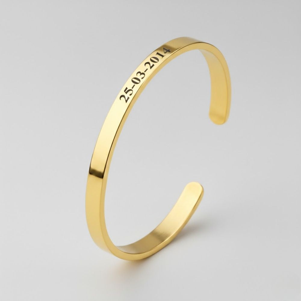 Gepersonaliseerde Tekstarmband - Cuff