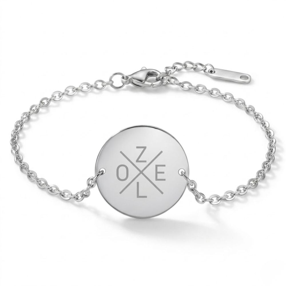 Gepersonaliseerde Tekstarmband – Munt