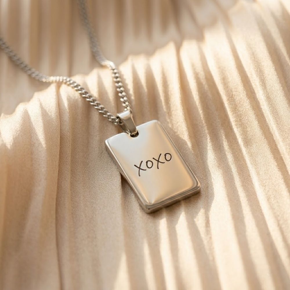 Handgeschreven Ketting – Vierkante Vorm