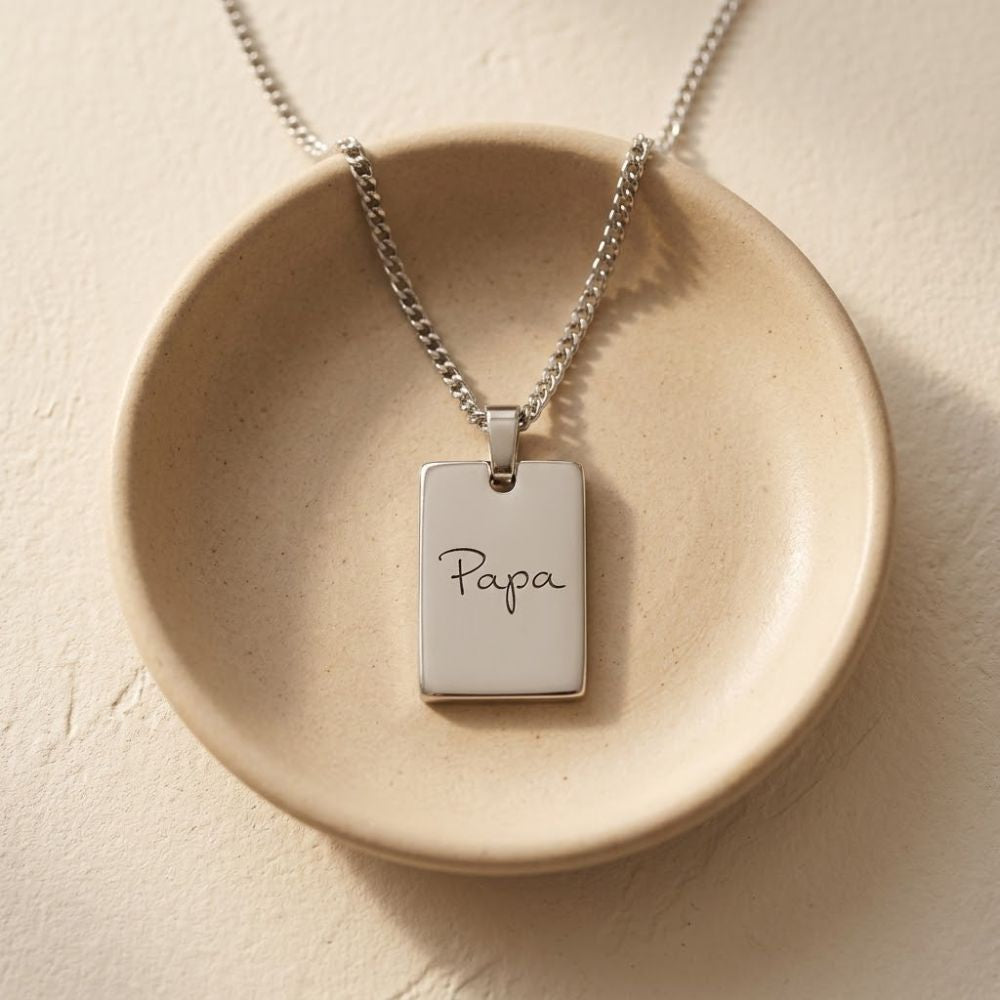 Handgeschreven Ketting – Vierkante Vorm