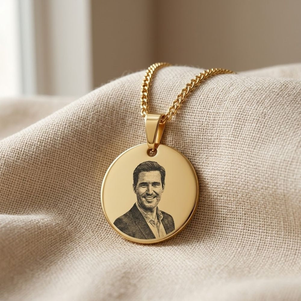 Gepersonaliseerde Fotoketting – Muntvorm