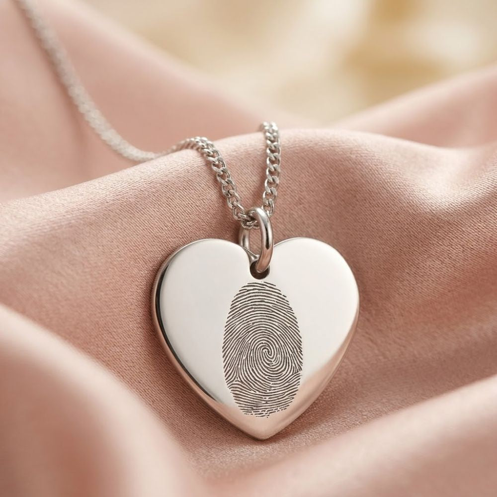 Vingerafdruk Ketting – Hartvorm