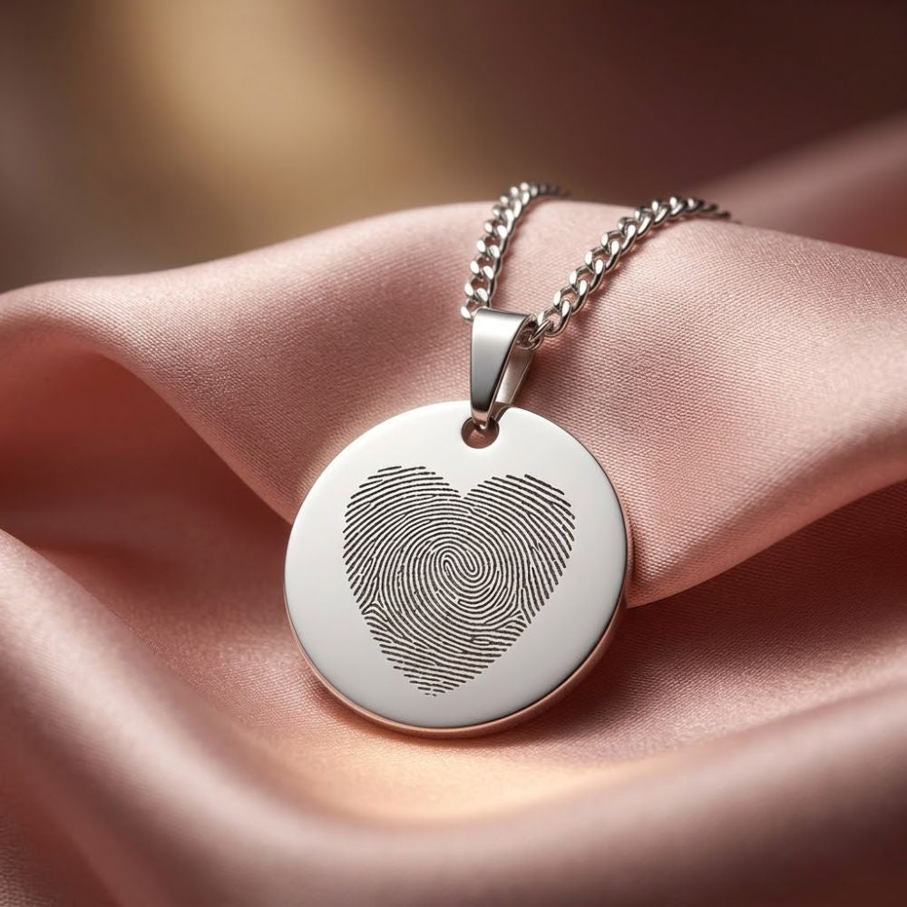 Vingerafdruk Ketting – Muntvorm