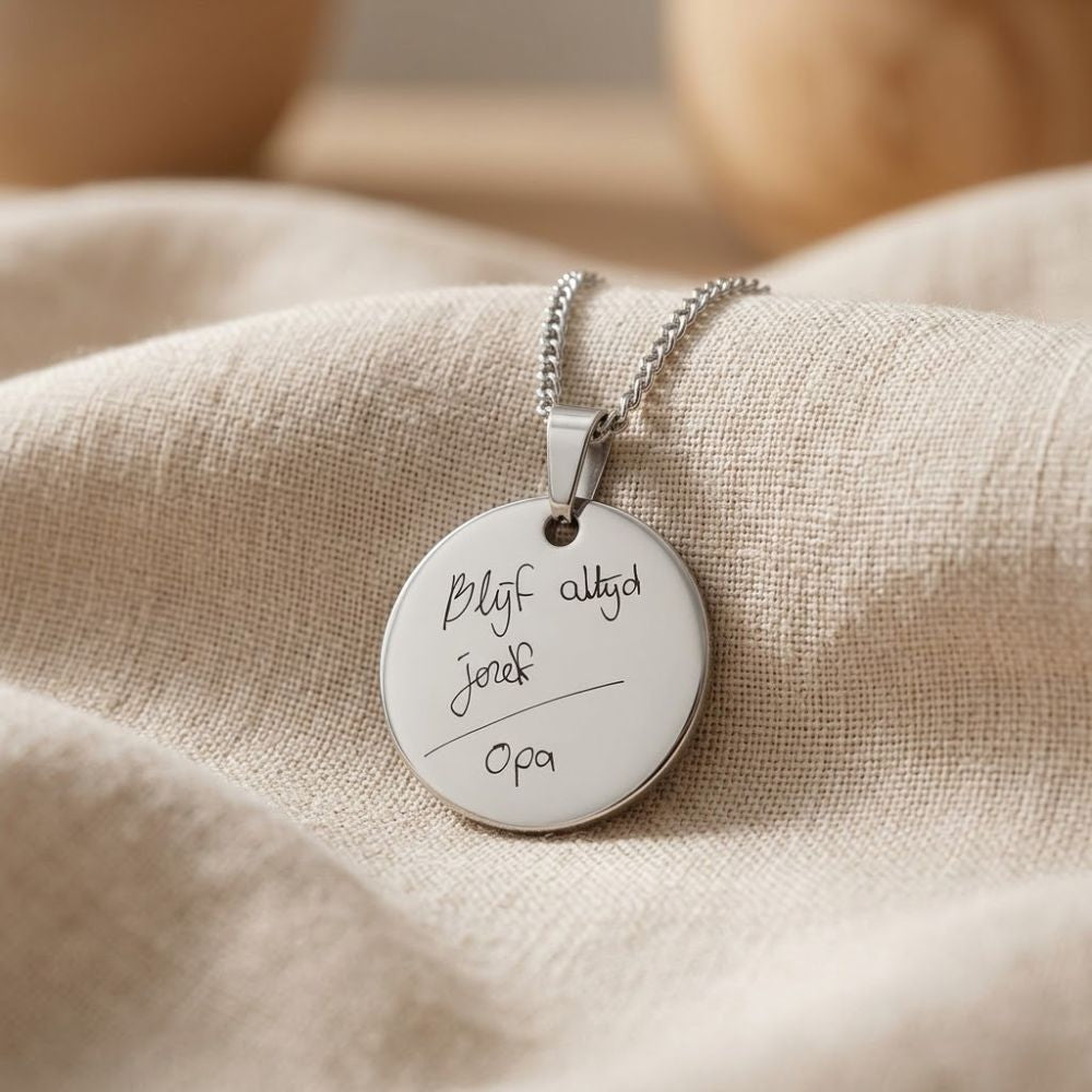 Handgeschreven Ketting – Muntvorm
