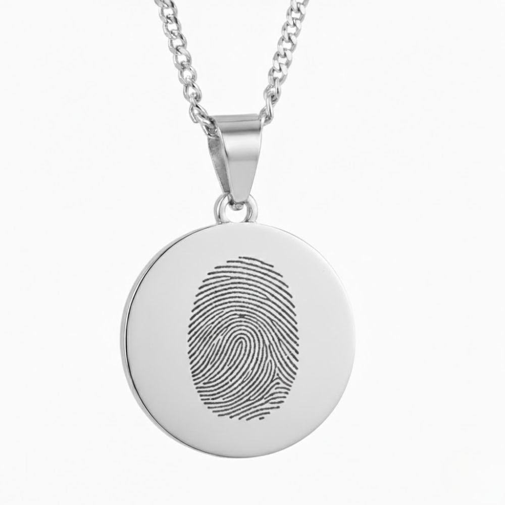 Vingerafdruk Ketting – Muntvorm