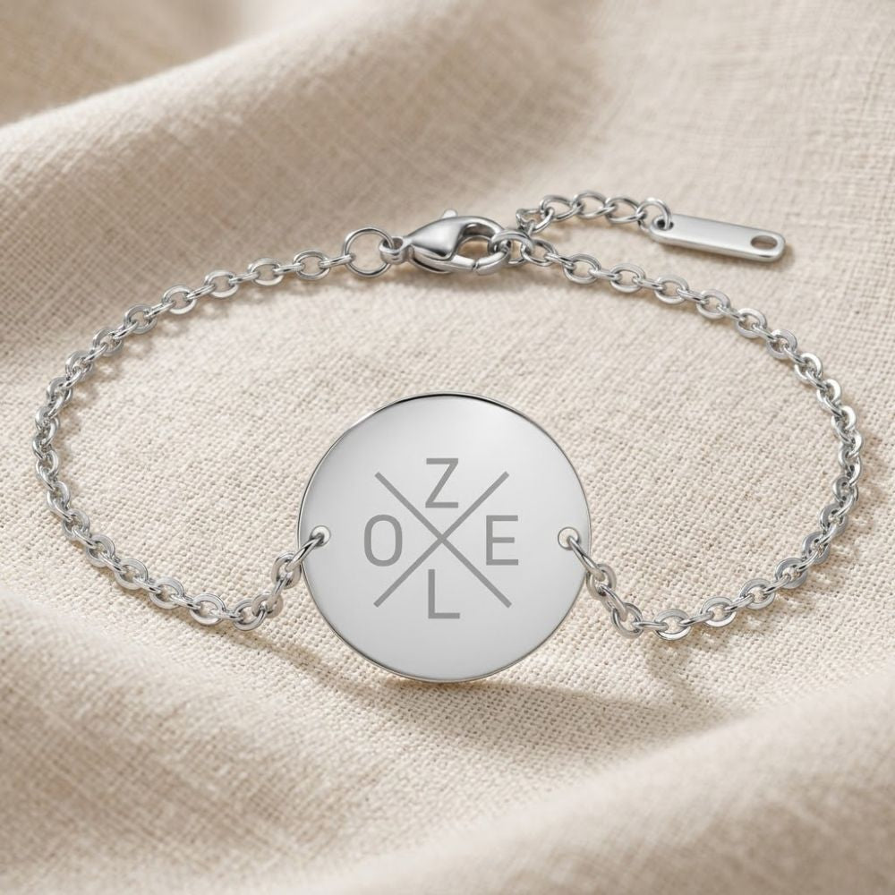 Gepersonaliseerde Tekstarmband – Munt