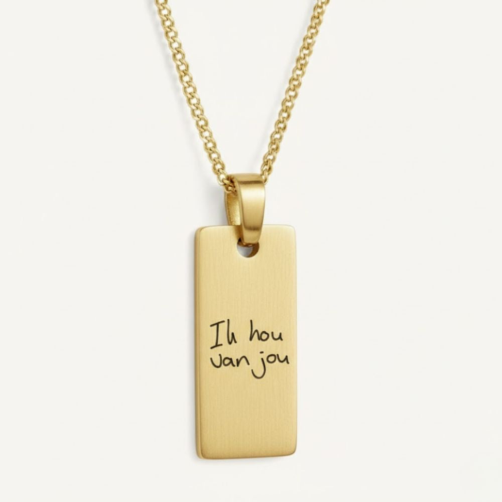 Handgeschreven Ketting – staafvorm