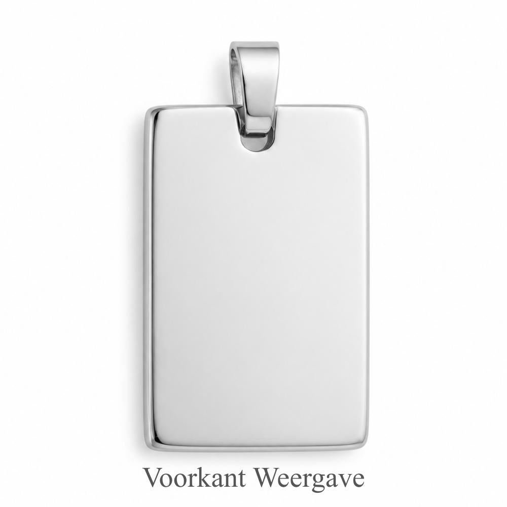 Gepersonaliseerde Tekstketting – Vierkante Hanger 